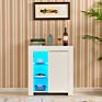 Modern Style Multilayer 3 Adjustable Wood Sideboard Cabinet Modern Credenza