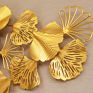 Modern Wall Clock Jjt Design Gold Leaf Metal Wall Clock for Home Decoration Horloge Murale