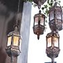 Moroccan Wrought Iron Hanging Candlestick Iron Tea Light Candle Holder