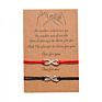 Morse Code Cipher Bracelet 2 Pack Natural Stone Love Eye Colorful Bead Paper Card Couple Bracelet Set