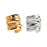 Multi Lines Layered Wrapped Spiral Rings Brass Geometric Gold Plated Rings for Women Circle Polish Statement Minimalist Jewelry