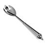 Multifunction Metal Vegetable Fruit Mixing Tools Cuchara Silver Tenedor Long Handle Big Salad Spoon and Fork Set