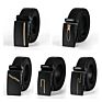 N936 Adjustable Business and Casual Automatic Belt Black Genuine Leather Belts for Men