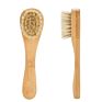 Natural Bamboo Cleaning Face Brush with 100% Boar Bristle Wood Face Cleansing Brush