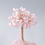 Natural Green Aventurine Tree Semi-Precious Stones Crystal Crafts Rose Quartz Crystal Tree for Wedding Gifts
