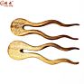 Natural Green Sandalwood Wood Carving Flowers and Trees Carving Ornaments 2 Fork Hairpin Plate Hair Hairpin,Hair Chopsticks