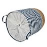 Natural Hamper Rush Grass Storage Basket and Polyester Basket Waterproof Dirty Laundry Bucket Clothes Storage Bask with Handle