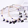 Newest Design Colorful Purple Natural Stone Beads Anklets Ankelets Ancle Ankle Small Bell Bracelets