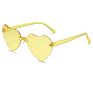 Newest Gradient Rimless Cartoons Love Heart Shape Kids Boy Sunglasses Girls Manufacture for Uv Sun Glasses