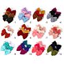 Newest Solid Bowknot Waffle Bullet Hairbands Fabric Nylon Style Infant Elastic Hair Accessories Hairband Baby Girl Headband Set