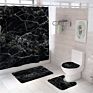 Nice fashion bathroom printed 4 pieces bathroom curtain set