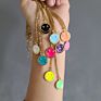 Gold Neon Smile Smiley Pendant Necklace
