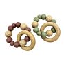 Non-Toxic Wooden Teething Toy Silicone Beads Baby Teether