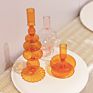 Nordic Style Romantic Colored Candle Holder Glass for Wedding Decorations Candlestick