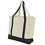 Open Top Heavy Duty Deluxe Canvas Tote Bag with Outer Pocket