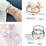 Open Watch Bracelet Set 5Pcs/Set Gold Chain Moon Leaf Crystal Geometry Women Charm Cuff Beach Jewelry Drop Shipping P