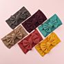Organic Cotton Bow Knot Knitted Ribbed Baby Headband for Babies