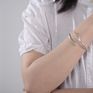 Original Design Bird on Branch Real Silver Bangle