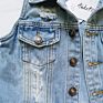 P108056 Spring Boutiques Baby Girls Sleeveless Girls Kids' Jeans Vest Jacket Children's Clothing