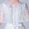 Party Wear White Formal Embroidered Sequin Fluffy Prom Wedding Flower Girls' Dresses First Communion