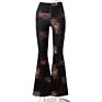 Pattern Snake Print Pants Women High Waist Flare Pant Streetwear