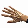 Personality Punk Ghost Hand Skull Bracelet Metal Finger Bracelet Men's Mechanical Ring Bracelet Adjustable Elastic Chain