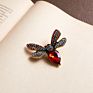 Personality Shiny Party Coat Accessories Full Rhinestone Glass Insect Bee Brooches Pins Jewelry for Women