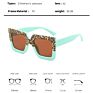 Personality Trend Double Color Sunglasses for Girl Narrow Small Frame Eyewear Outdoor Beach Comfortable Shades for Female