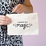 Personalized Eco Makeup Mini Travel Toiletry Cotton Canvas Zipper Cosmetic Bags