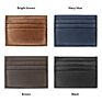 Personalized Genuine Leather Unisex Card Case Sleeves Pocket Slim Minimalist Wallets Rfid Blocking Man Credit Card Holder Wallet