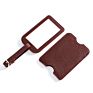 Personalized Name Id Address Suitcase Tag Genuine Leather Luggage Travel Tag Holder