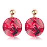 Personalized Tortoise Shell Curved Circle Dangle Earrings Acrylic Cellulose Acetate Irregular round Earrings
