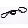 Pet Supplies Dog Products Cool Black Pvc Coated Leather Dog Collar and Leash Set for Small Medium Large Dogs