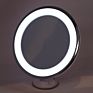 Plastic Framed Rotating Bathroom Wall Suction Cup 5X Magnification Shower Shaving Mirror