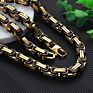 Plated Necklace Bracelet Chains Byzantine Jewelry Set and Black Manufacturers Dubai Stainless Steel for Mens 18K Gold