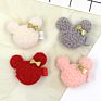 Plush Soft Teddy Cicinnus Cute Mickey Head Baby Hair Clips Hairgrips for Kids Hair Accessories for Girls