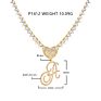 Popular Heart Cursive Initial Letter Personalized Name Pendant Necklace for Women
