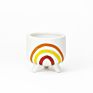Porcelain Ceramic Hand Painted Rainbow Planter Pot with Legs