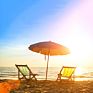 Printed Outdoor Folding Foldable Wooden Canvas Beach Deck Chair