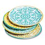 Printing Dishes Multicolor Unbreakable round Melamine Home Use Party Plastic Plates