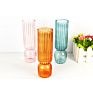 Professional Vertical Grain Straight Cylinder Glass Vase for Flowers