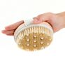 Professional Wooden Handle Exfoliating Dry Skin Body Scrub Bath Brush with Natural Bristles and Ppr Massage Nodes