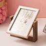 Promotional Double-Sided Rotating Wood Gifts Photo Frame Stand Decorative Picture Frame