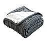 Promotional Price in Stock Fast Delivery Soft Cable Knit Sherpa Blanket