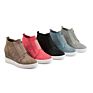 Pu Inner Height Zipper Wedges Sneaker
