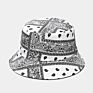 Pure Color Flower Pattern Sun-Proof Shady Bucket Cap