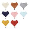 Pure Cotton Single Color Double Layer Newborn Scarf Gauzetriangle Baby Bibs