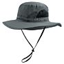 Pure Grey Khaki Blue Wide Brim Fishing Caps Upf50+ Army Green outside Sports Bonnie Bucket Sun Beach Hats for Kids Youth Adult
