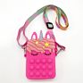 Push Pop Silicone Fidget Sensory Toy Unicorn Pop Shoulder Bag