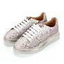 Python Leather Men's Shoes Trend Leather White Shoes Men's Air Cushion Bottom Increased Casual Shoes